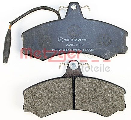 METZGER 1170512 Bremsbelagsatz, Scheibenbremse